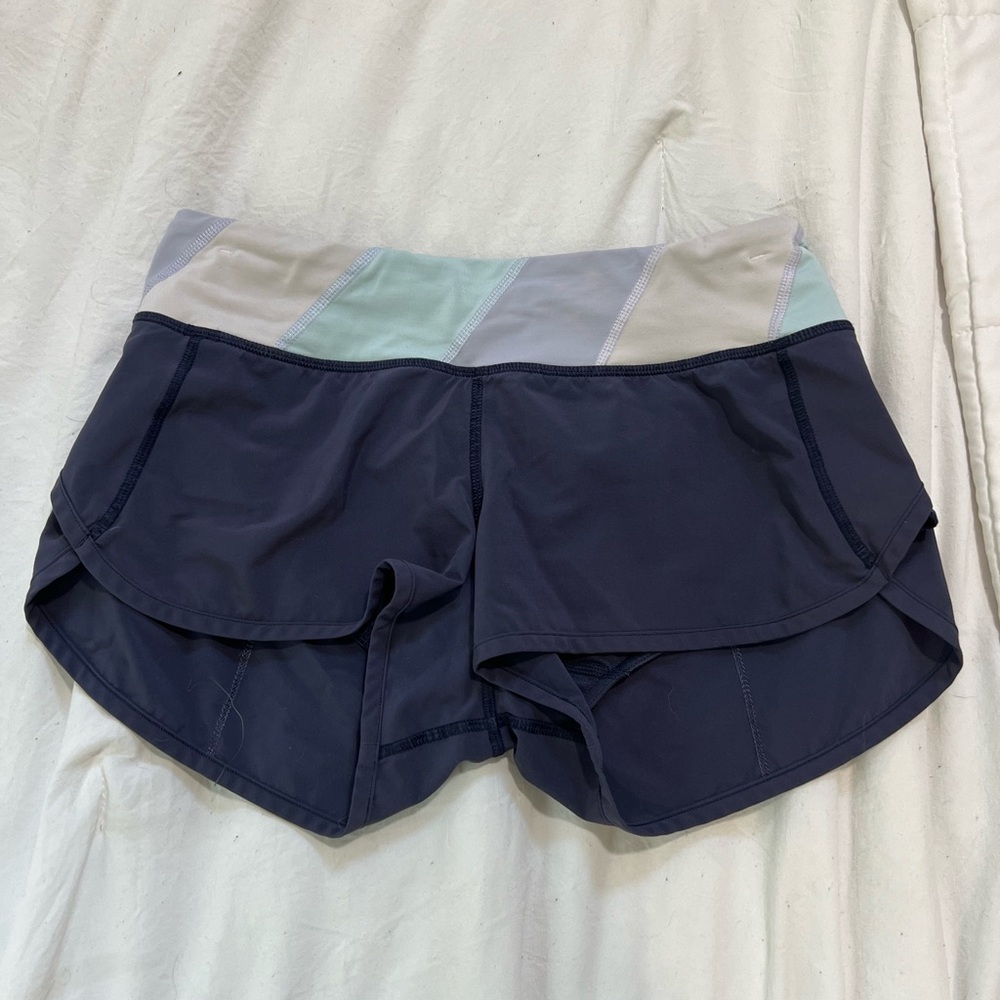 Lululemon Navy Blue Speed Up Short